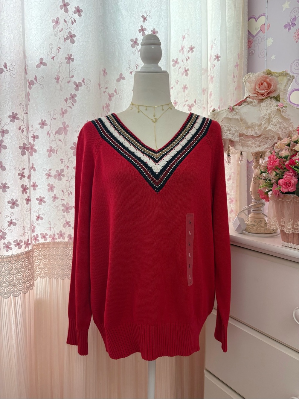 Tommy Hilfiger Textured V Neck Sweater